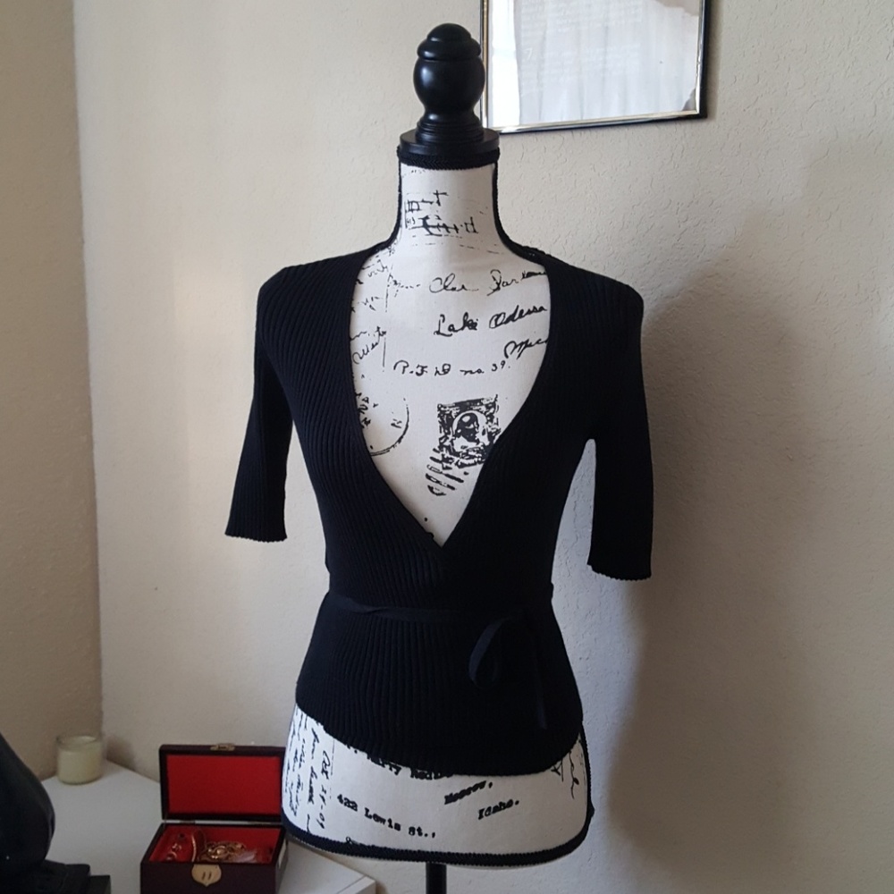 Express wrap sweater top